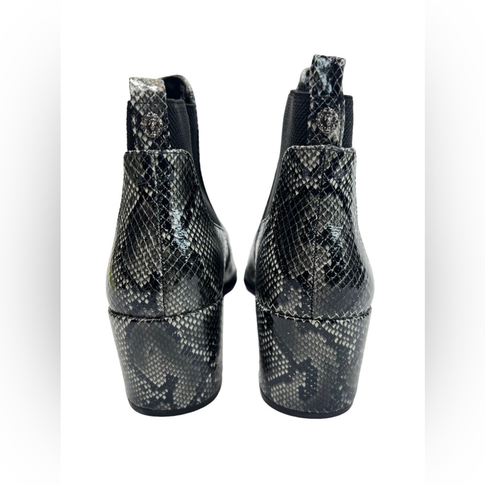 Anne Klein Size 6M Women’s Parson Block-Heel Ankle Boot Shoes Grey Animal Print - Picture 4 of 10